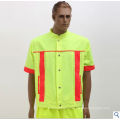colored tape safety vest with polyester fabric